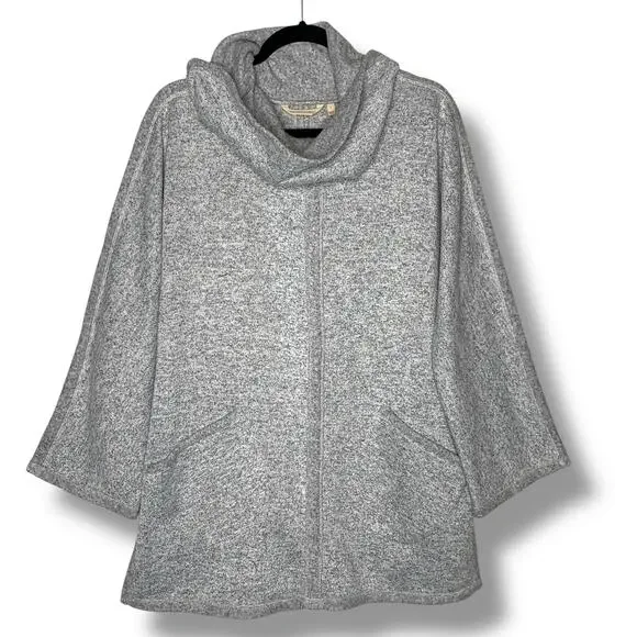 Soft Surroundings So Cozy Heather Gray Cowl Neck Tunic Sweater Size Large - Picture 8 of 8